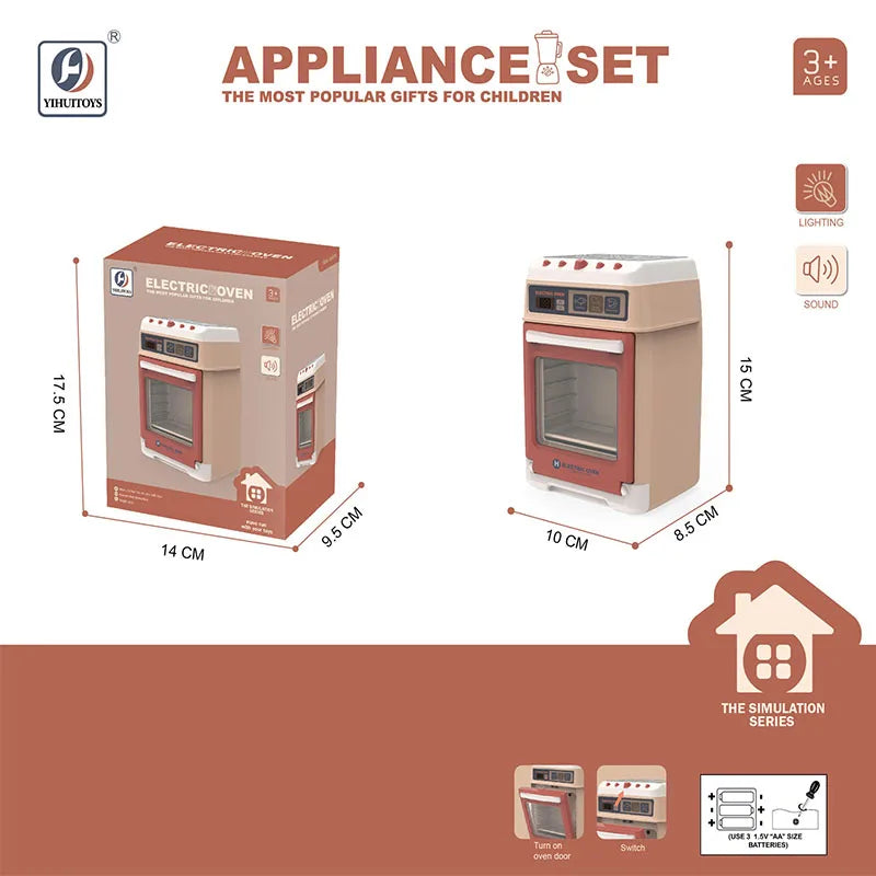 Kids Kitchen Toy Set Mini Simulation Household Appliances Toys for Children Pretend Play House Interactive Toys for Girls Boys