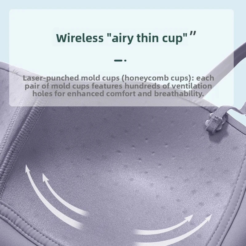 Women's Bra Is Comfortable Without Underwire  with A Concentrated Chest and A Beautiful Back It Is A 1/2 Cup Thin Lingerie