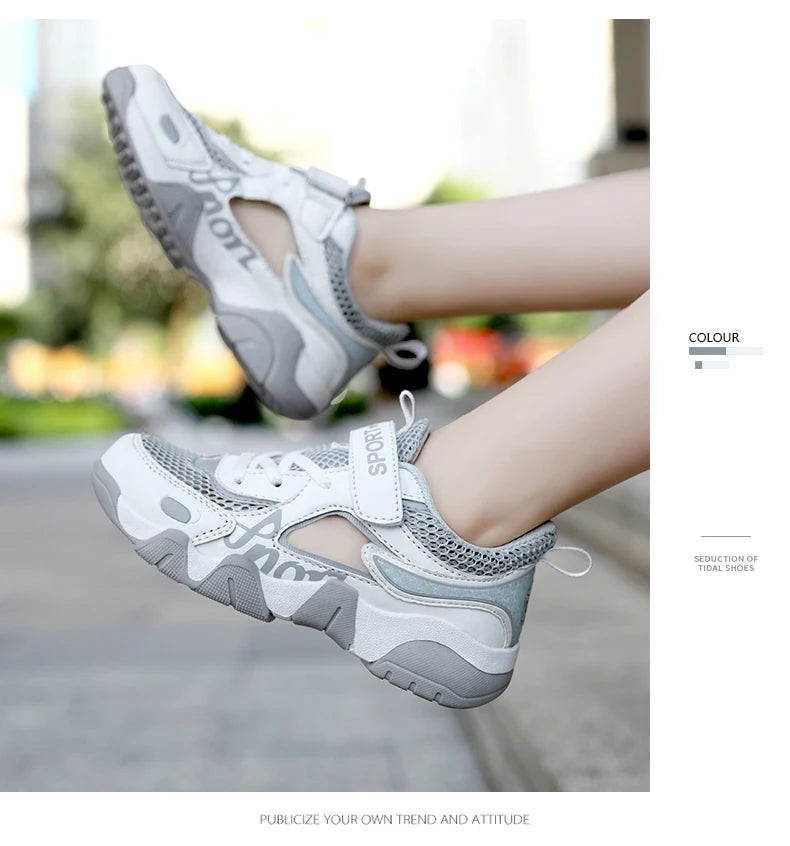 Kids Summer Shoes Kids Sandals Breathable Boys Sandals Soft  Children's Shoes Outdoor Protecting Toes Beach Sandal Water Shoes