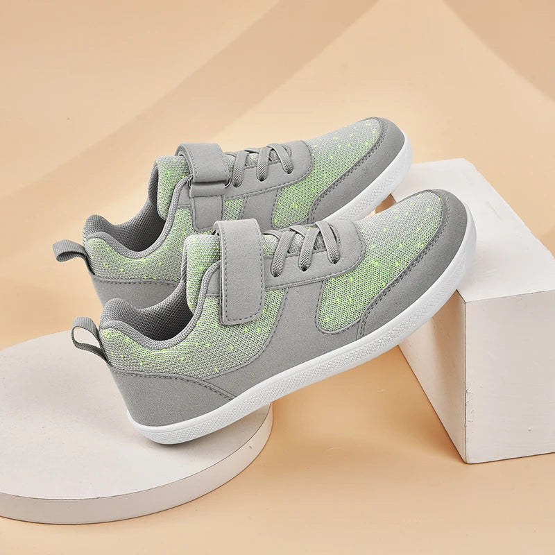 Kids Shoes Wide Toe Barefoot for Children Boys Girls Baby Sneakers Lightweight Hook&Loop Mesh Artificial Infant Toddler Tennis