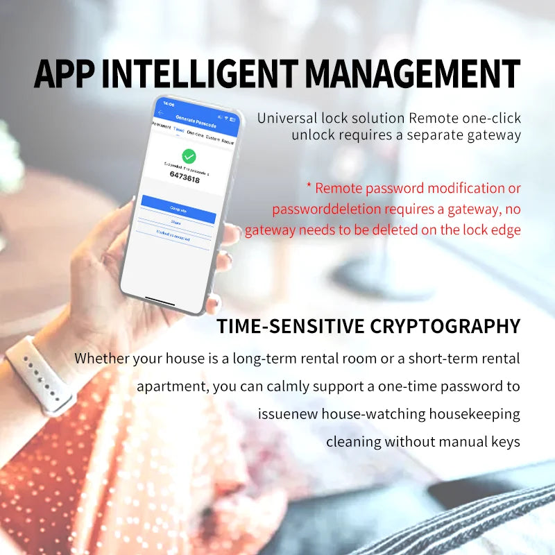 Smart TUYA Fingerprint Door Lock App Remote Control Keyless Bluetooth Digital Touchscreen Lock NFC Waterproof With Card And Key