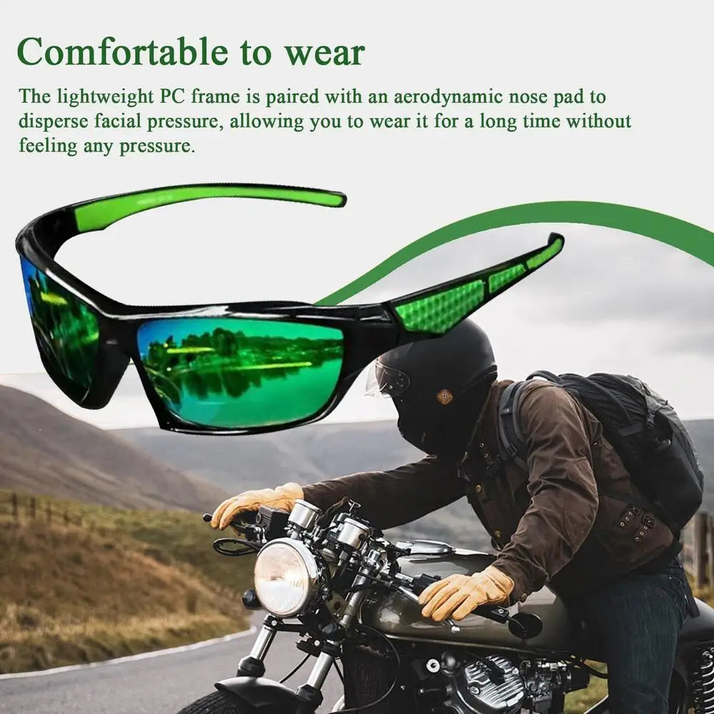 Polarized Sunglasses Men Comprehensive Protection Sun Glasses Comfortable Lightweight Frame Sport Eyeglasses for Driving Fishing