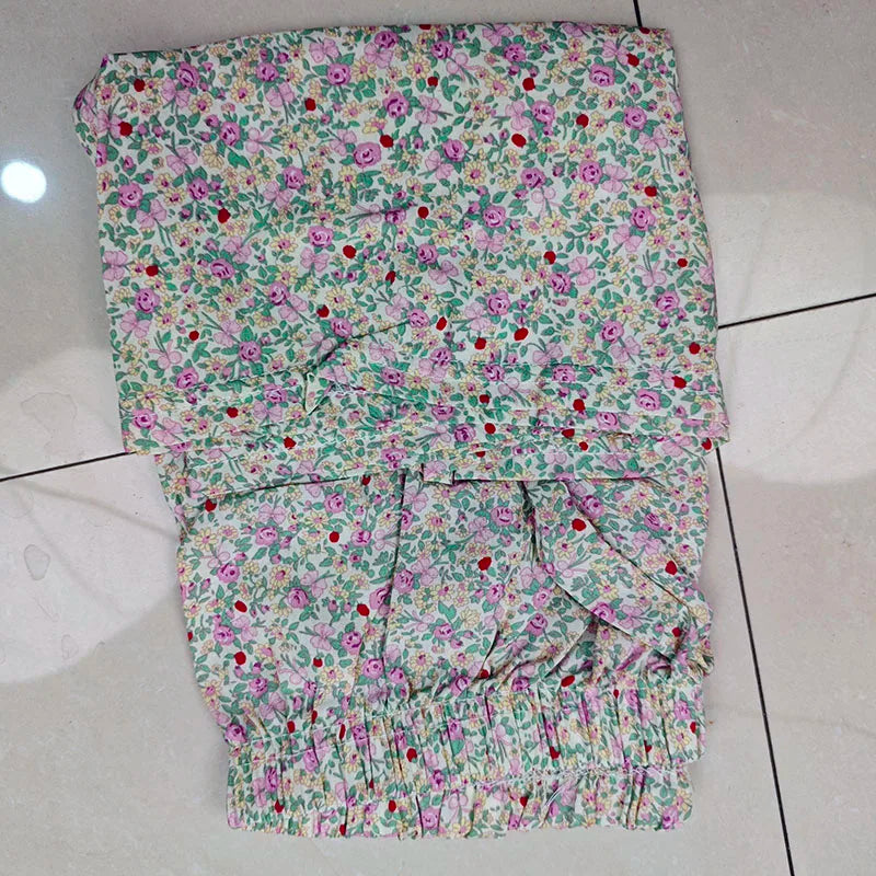 Women's High Waist Summer Shorts Floral Print Lounge Pants Loose Wide Leg Comfy Stretchy Elastic Waist Casual Athletic Home Slee