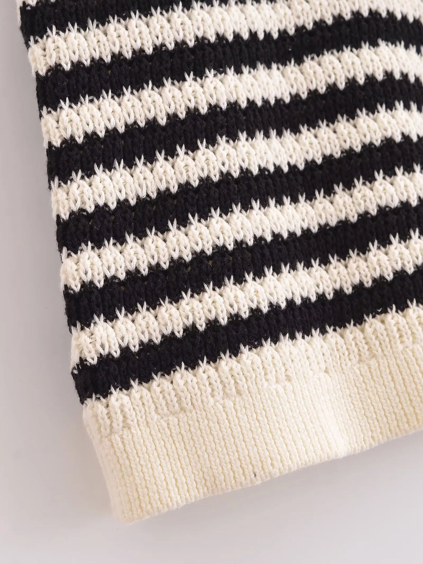 2025 Women’s Striped Knit Cotton T-Shirt Polo Collar Short Sleeve Casual Spring Summer Daily Street Weekend Wear