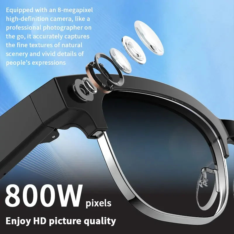 Color-Change Lens 4K Camera Glasses AI Smart Glasses HD Shooting Video Record Call Glasses Waterproof Bluetooth Smart Sunglasses
