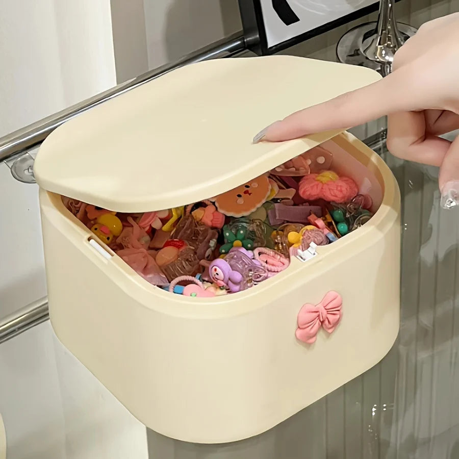 Girls Hair Accessories Organizer Large Capacity | Plastic Storage Box for Hair Clips Ponytail Holders Hair Bands
