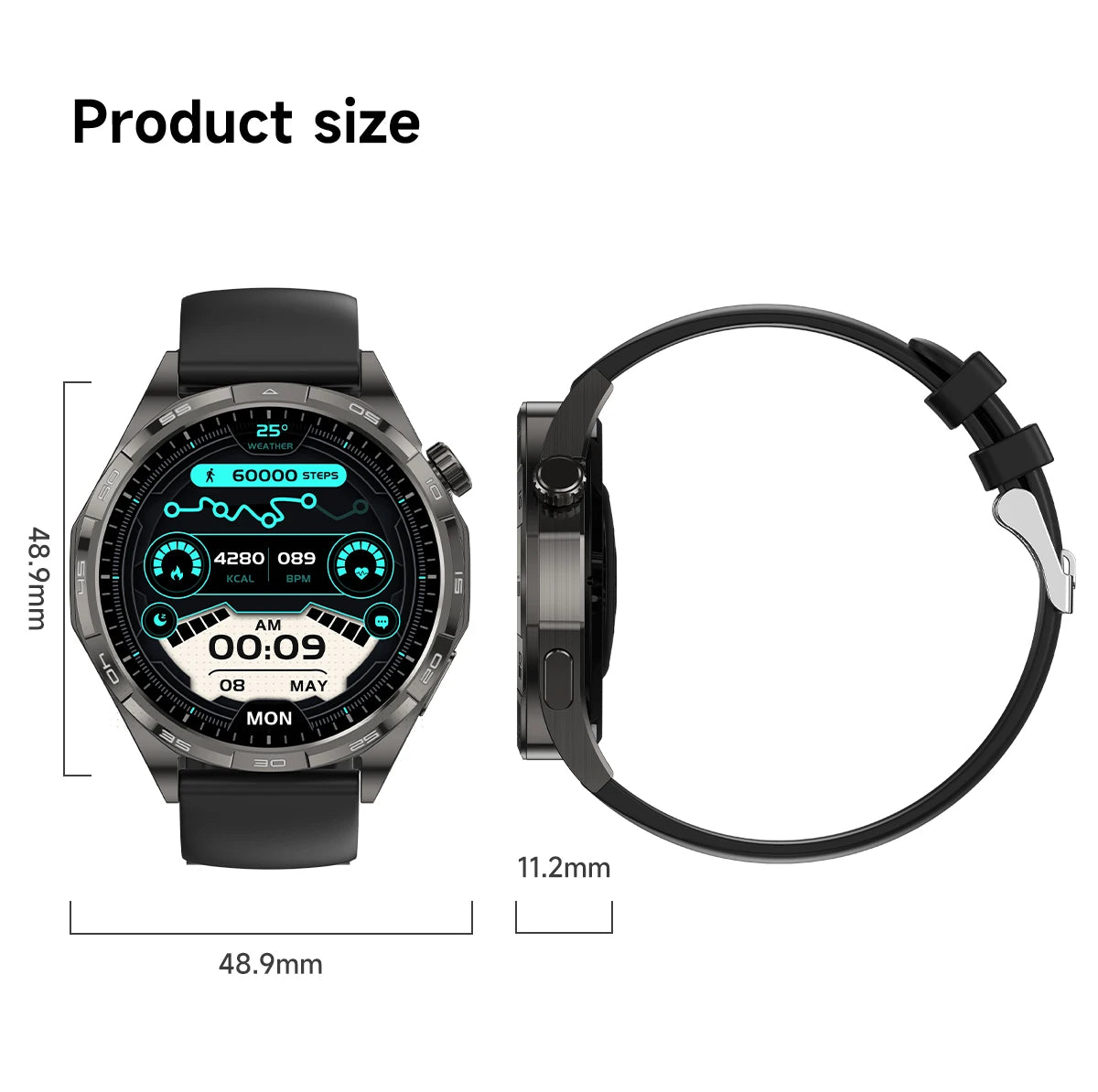 Smart Watch GT6 Pro (2025) 1.50-inch HD AMOLED GPS Message Reminder Bluetooth call Heart rate 4GB Smartwatch Reduction 100%