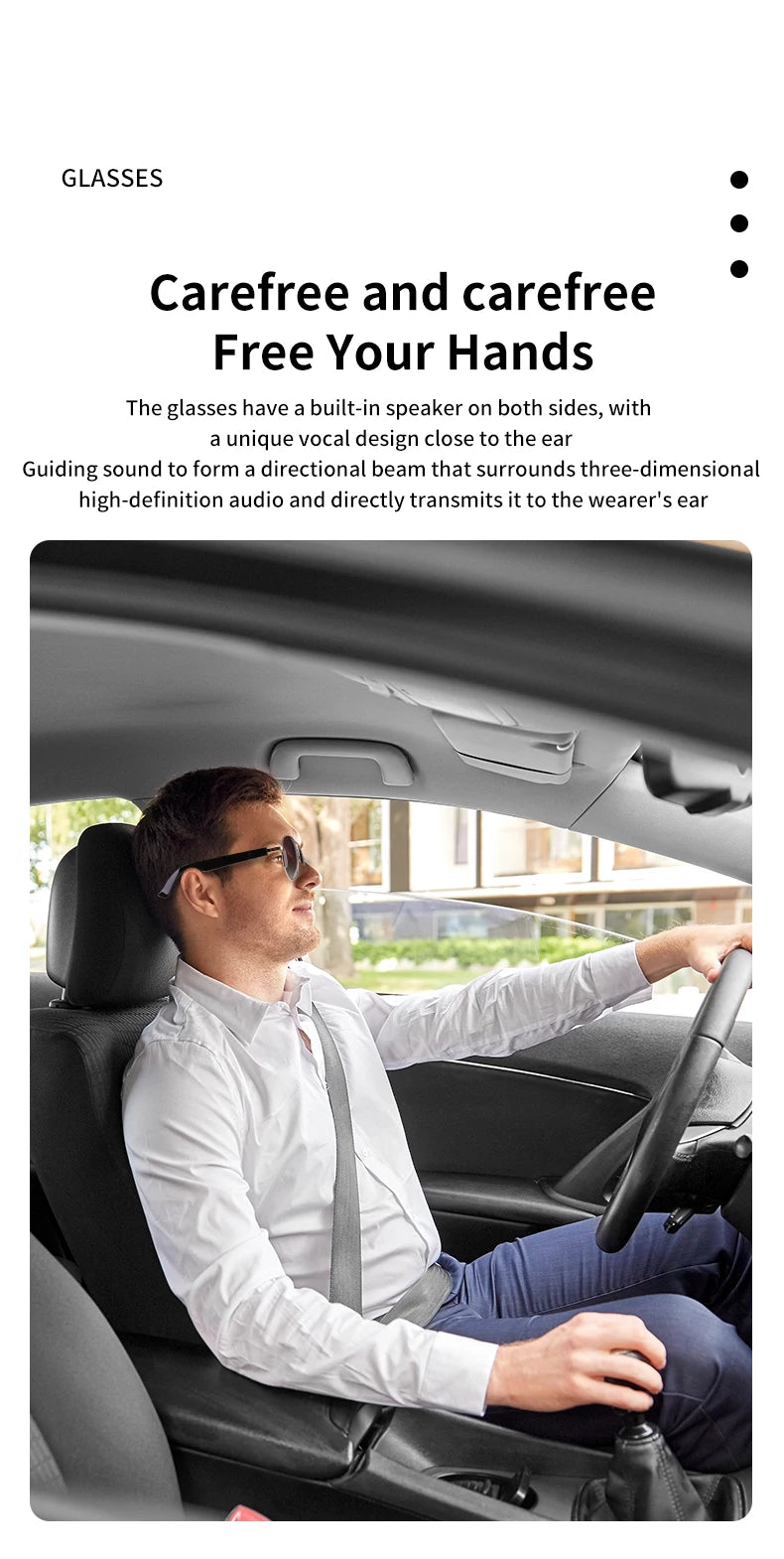 Smart Sunglasses Bluetooth glasses,Wireless HD UV Protective Lens Eyewear Waterproof Speaker,listen to songs, talk sunglasses