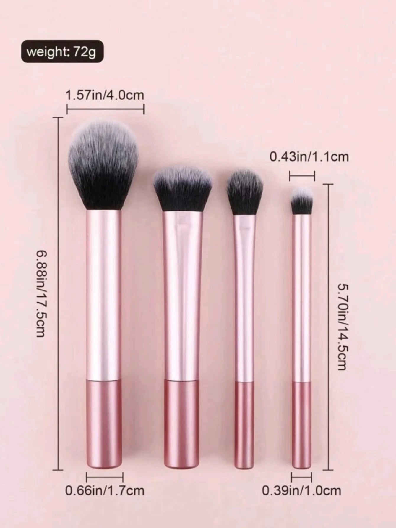 4 Makeup Brushes, Long Tube Makeup Brush Set, Multi-Color Makeup Brushes, Beauty Tools, Foundation Brush, Loose Powder Brush, Highlight Brush, Contour Brush, Eye Shadow Brush, Eye Makeup Brush, Concealer Brush, Blush Brush