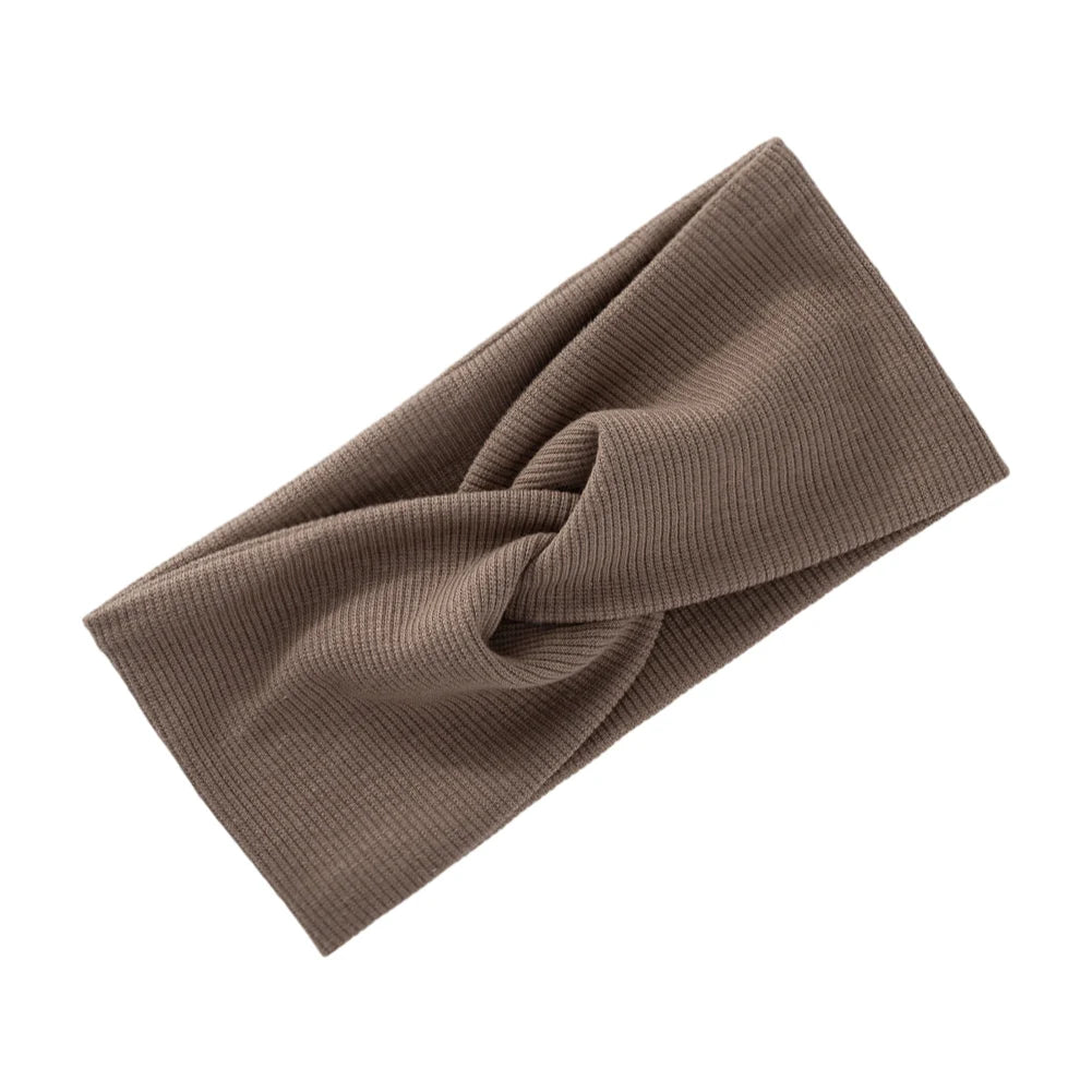 Kids Yoga Bandana Sport Headbands Ribbed Twist Hairbands for Baby Girls Solid Headwraps Newborn Headwear Hair Accessories