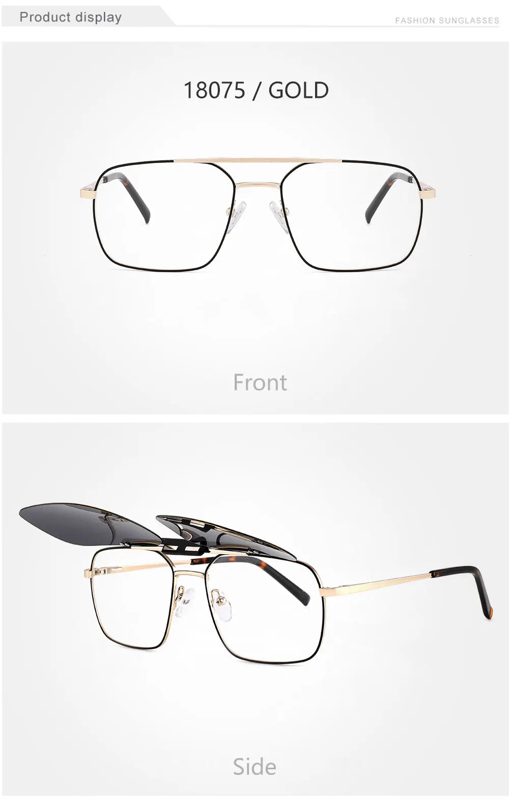 Polarized Sunglasses For Men Magnetic Clip On Sunglasses Retro Luxury Sun Glasses Men's Sunglass Eyeglasses Frames Myopia 2022