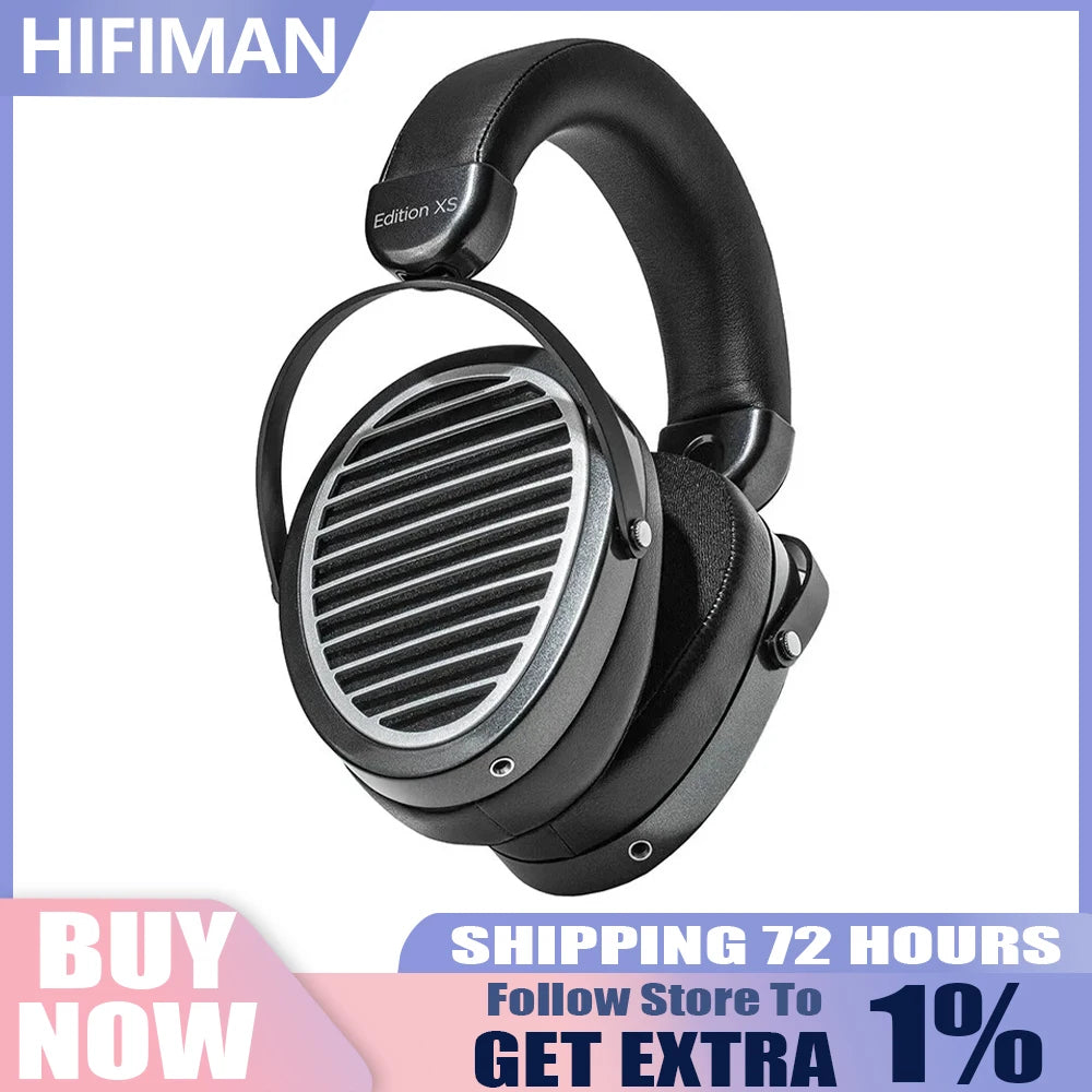 HIFIMAN Edition XS Hi-Fi Headphones Full-Size Over-Ear Open-Back Planar Magnetic with Adjustable Stealth Magnets Design
