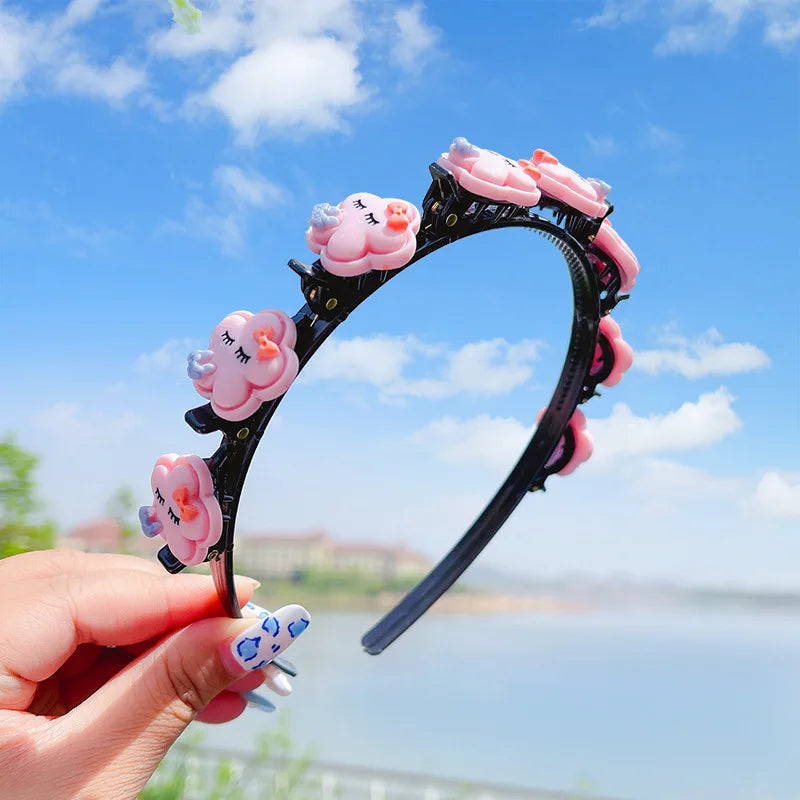 New Cute Cartoon Hairbands Girls Flowers Fruits Shape Hair Hoop Bands Korea Headwear Children for Kids Hair Accessories Gift