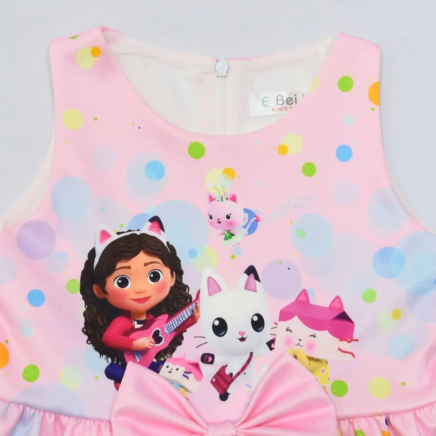 Gabby's Dollhouse Kids Clothes Summer Baby Girls Cute Princess Dress Cartoon Gabby Cats Toddler Girls Birthday Party Dresses