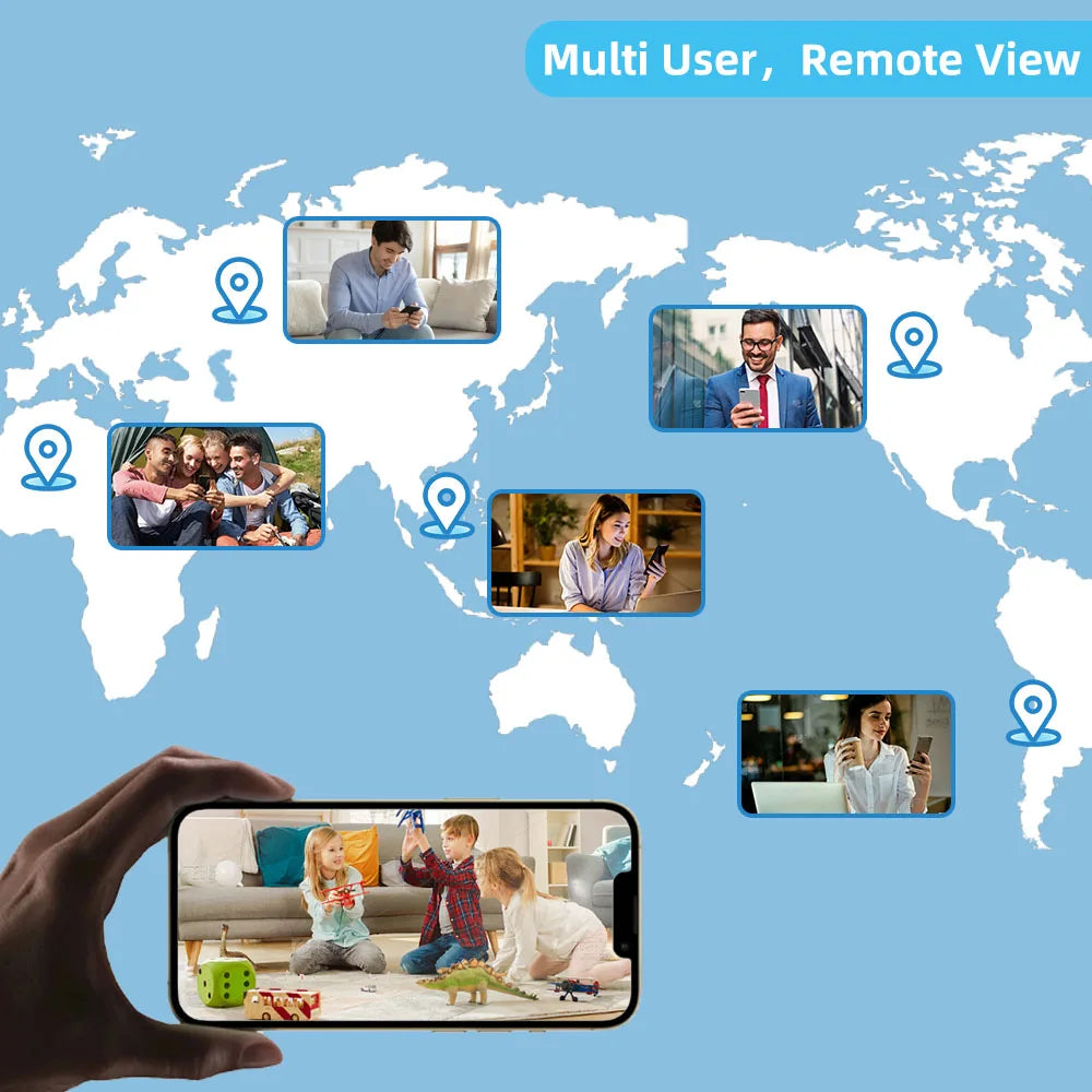 4K Solar Security Camera Outdoor Wireless 360° PTZ AI Human Detection IP66 Waterproof 8000mAh