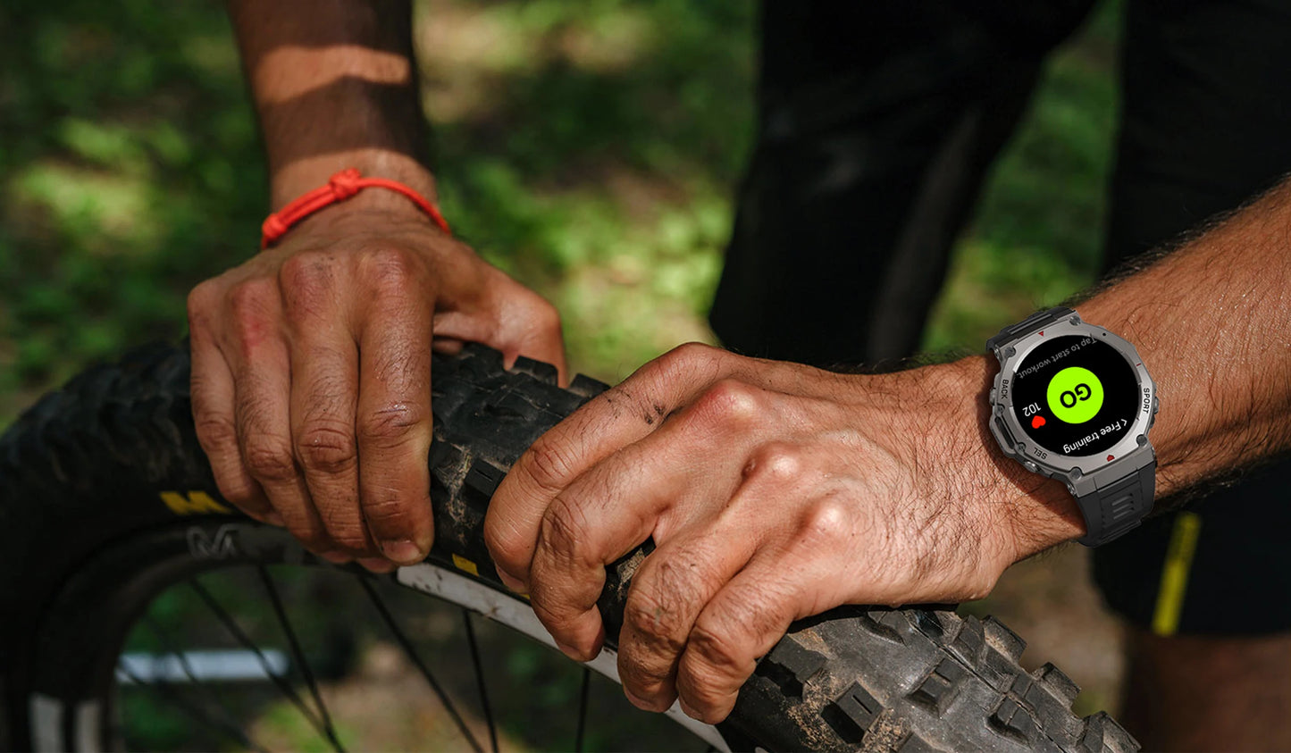 T-Rex 3 Military Grade 500mAh Battery Smart Watch 10ATM Waterproof GPS Compass Altimeter Call AMOLED Men Swim Sports Smartwatch