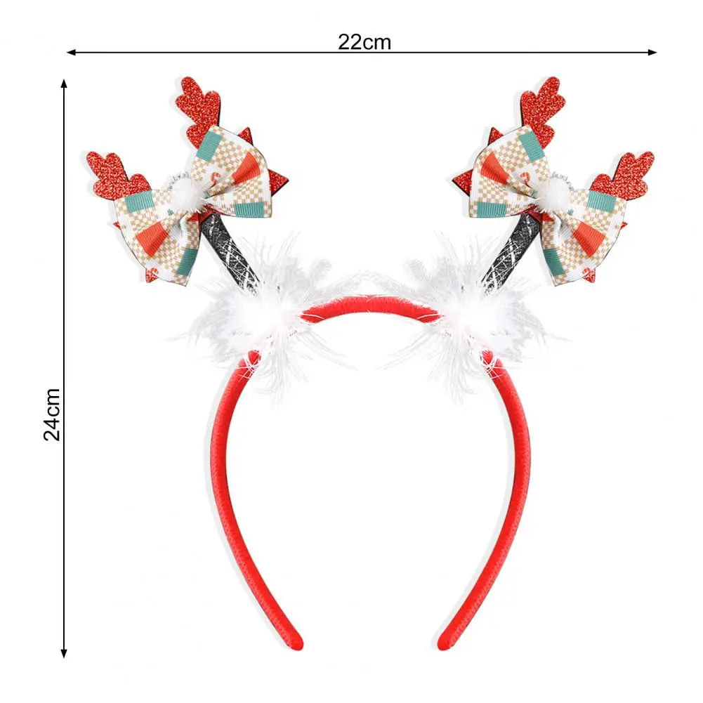Christmas Headbands Snowman Reindeer Antler Headband Santa Hat Antlers Hair Hoop Plastic Festive Holiday Headbands