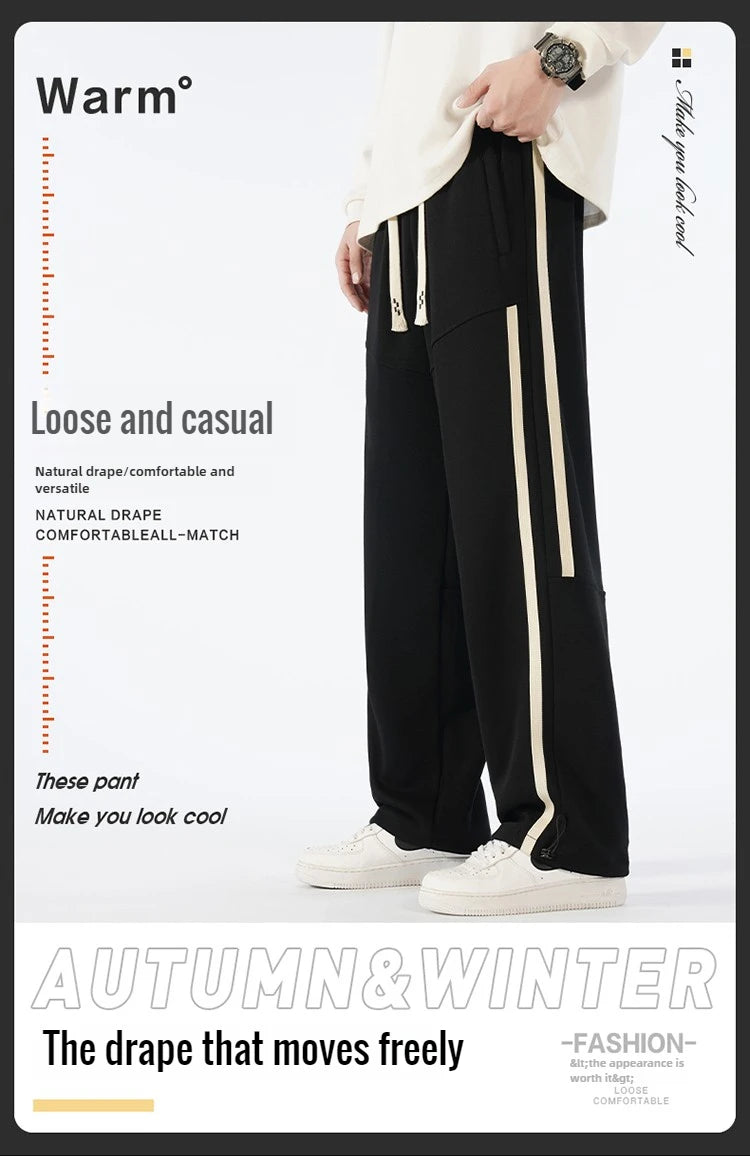 Big Tall Men Pants 200 Cm 190cm Extra Long Length Trouser Male  Straight Leg Sweatpants Winter Autumn Fleece Warm Lengthen 120cm