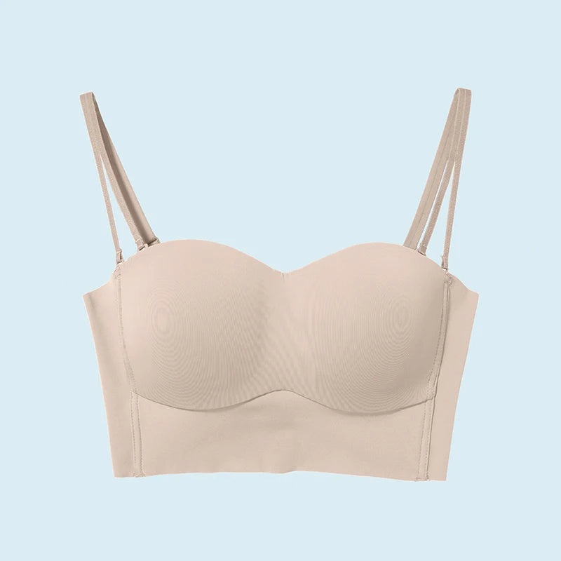Women's Bra Is Comfortable Without Underwire  with A Concentrated Chest and A Beautiful Back It Is A 1/2 Cup Thin Lingerie
