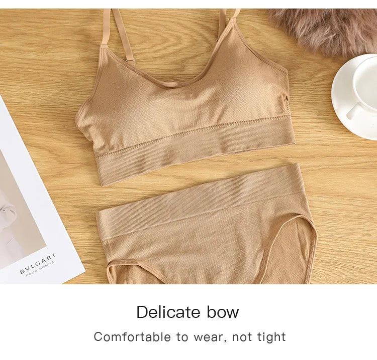 Hot Sale Seamless Panties Underwear Set Conjuntos De Ropa Interior Para Mujeres Seamless Bra And Panties Sets For Women