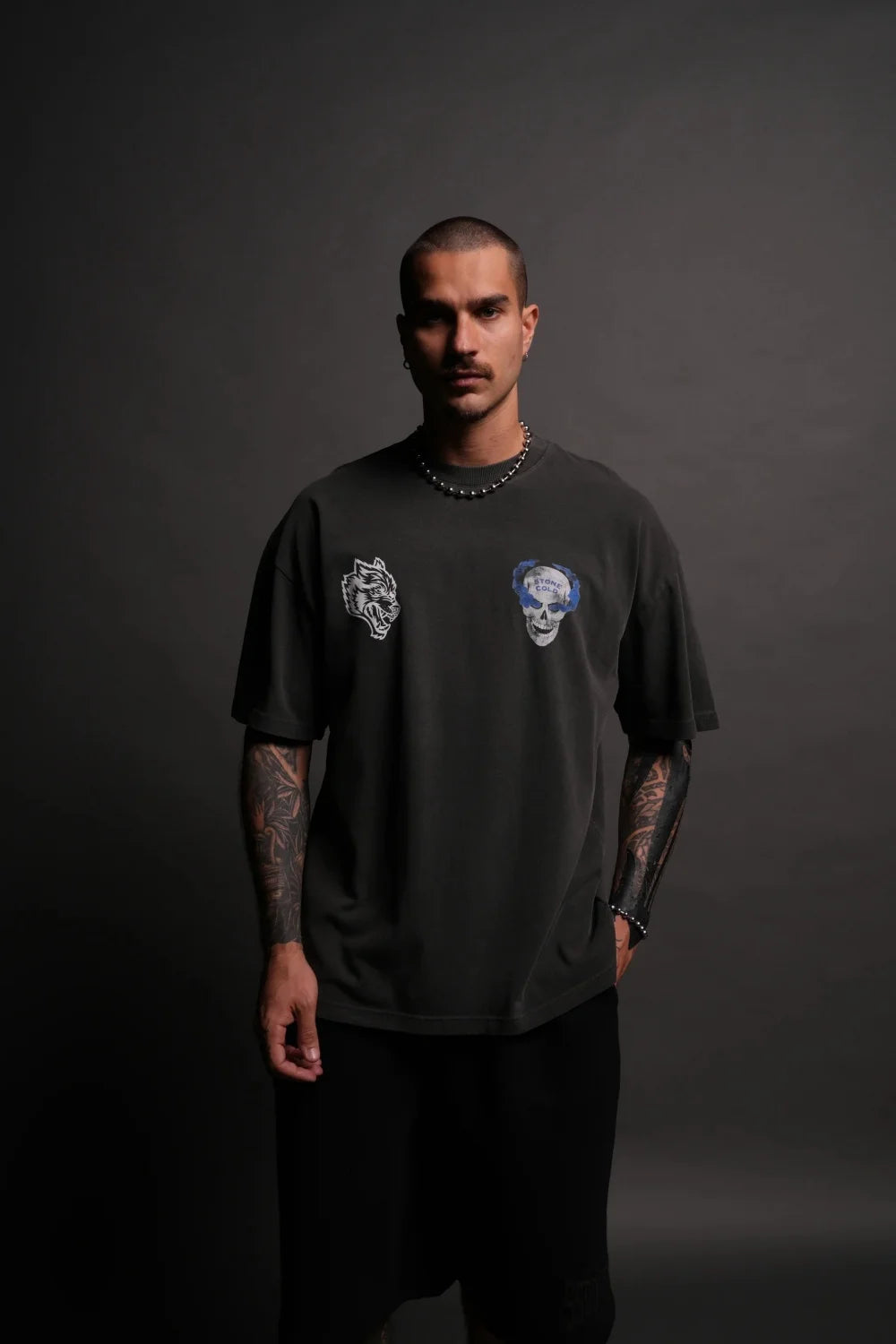 DARC SPORT "PREMIUM" OVERSIZED TEE Black COTTON Men T-Shirts Loose Casual Men Women TShirt Unisex Hip Hop Sports Tee Top US SIZE