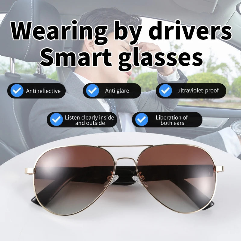 Smart Sunglasses Bluetooth glasses,Wireless HD UV Protective Lens Eyewear Waterproof Speaker,listen to songs, talk sunglasses