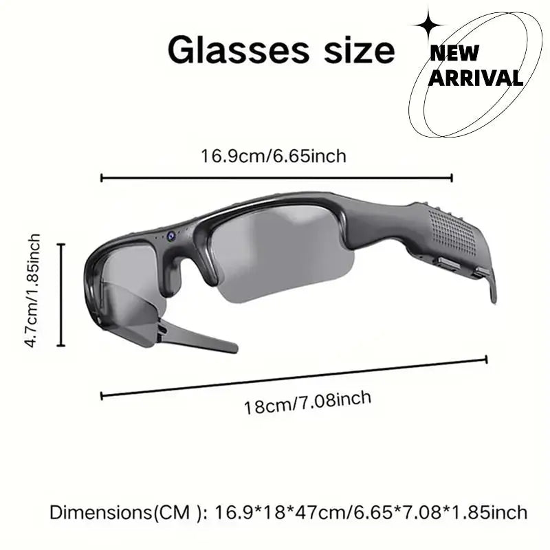 Bluetooth Glasses Camera DVR Camcorder Wide Angle 170° Camera For Cycling/Driving/Outdoor-Y47A