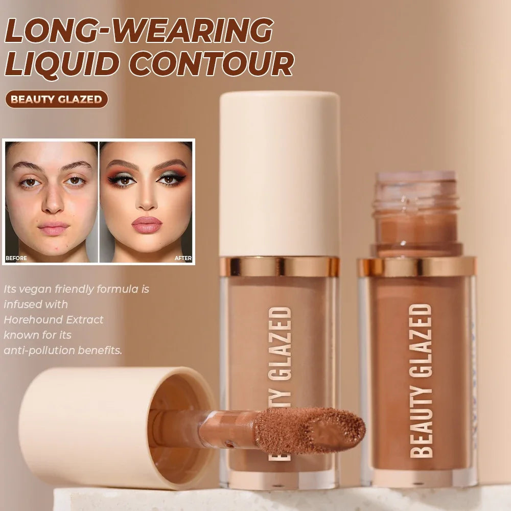 Beauty Glazed Cream Contour with Natural Shadow Effect Long-Lasting Matte Finish Waterproof Foundation Cream for Quick Coverage
