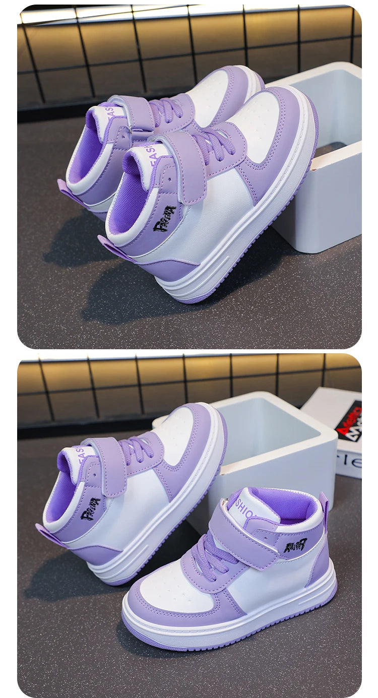 Children's Sports Shoes Spring Autumn New Boys Girls Sneakers Classics High Top Soft Breatheable Fashion Kids Basketball Shoes