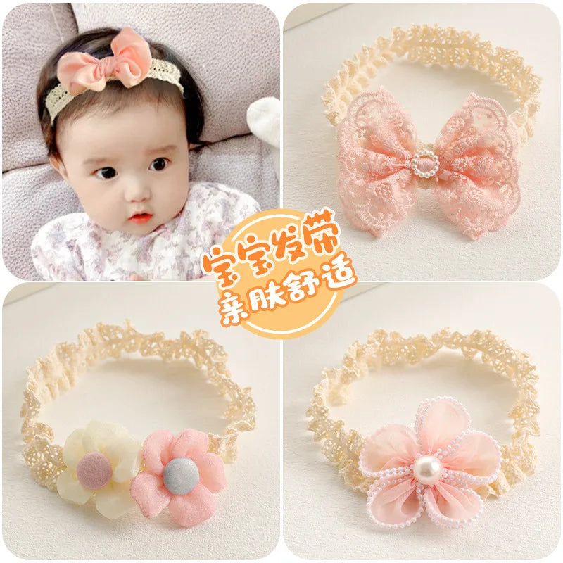 Baby Girls Headband Cute Baby Elastic Hair Band Newborn Head Flower Toddler Headwear Headwraps Kids Boys Girls Hair Accessories