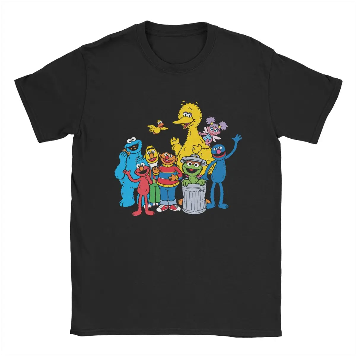 Sesamed Sweet Streets Men T Shirts Amazing Tee Shirt Short Sleeve Crewneck T-Shirts Cotton Unique Tops