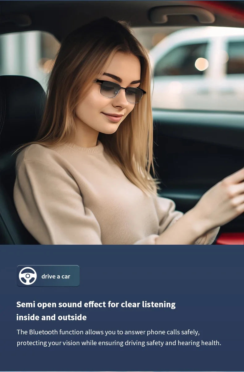 GS06 Upgrade Smart Glasses With Camera Video Recording AI Photo Recognition Bluetooth Call Translation Voice Assistant Glasses