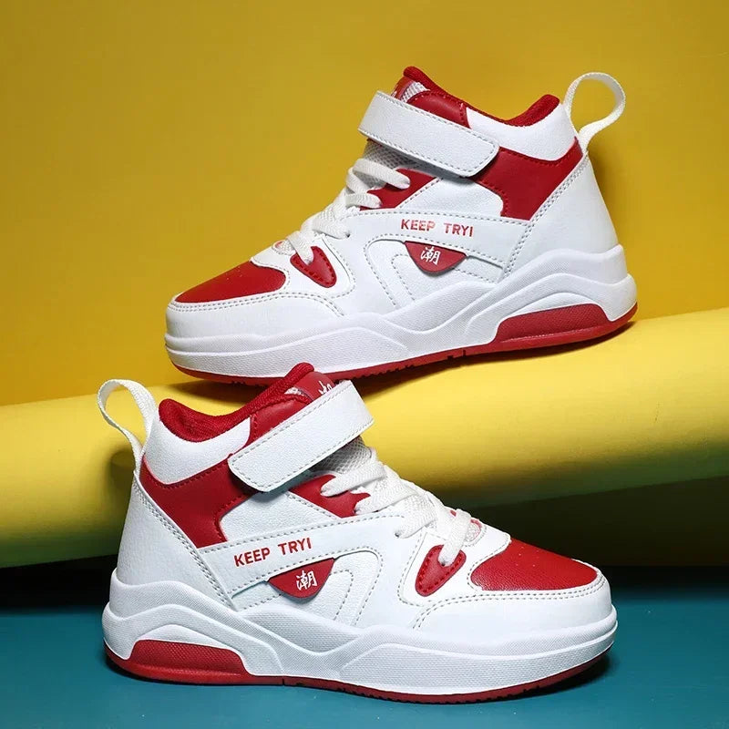Children Basketball Kids Shoes New Children Sneakers Child Shoes High-Quality Durable Light Breathable Soled Anti-Slip Trainer