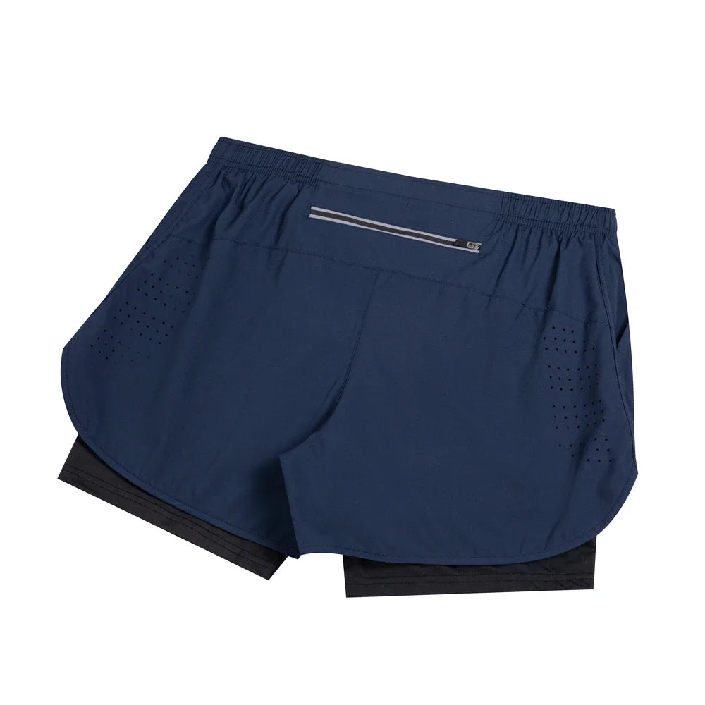 New Men's Running Shorts casual Sports Shorts 2 In 1 Quick Dry Workout Training Fitness Jogging Short Pants Summer Men Shorts