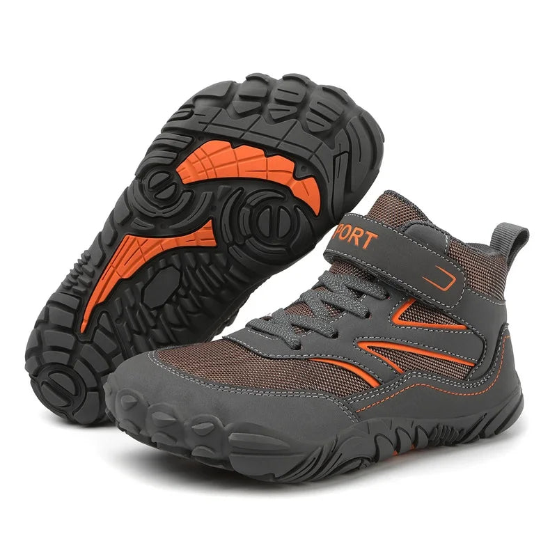 Kids Hiking Shoes Wide-toe High-top Autumn Winter Barefoot Wading Shoes Boys Girls Non-slip Stream Tracing Beach Sneakers