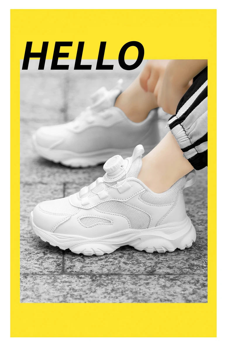 Kids Shoes Boy Casual Sneakers Platform Comfortable Black White Child School Sports Tenis Boy Shoes Children's Basketball Shoes