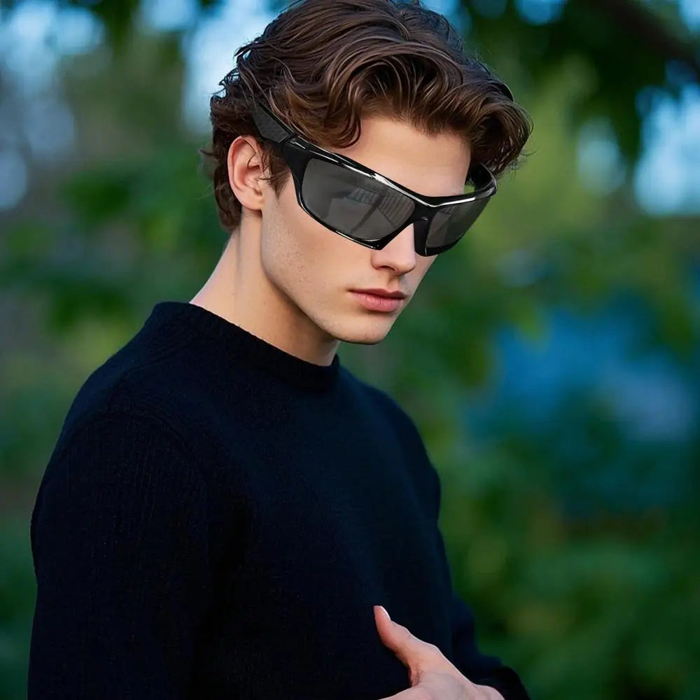 Polarized Sunglasses Men Comprehensive Protection Sun Glasses Comfortable Lightweight Frame Sport Eyeglasses for Driving Fishing