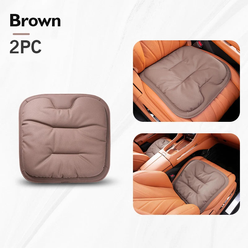 Universal Car Seat Cover Leather Cars Seat Waist Cushion Covers Four Season Auto Interior Seats  Protection Pad Car Accessorie