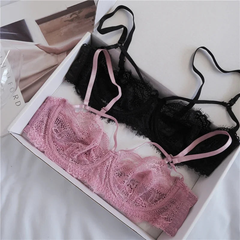 Women's Underwear Bralette Set Sexy Lingerie Lace Erotic Brassiere Female Underwear Lace Bra Panties G-String Bra and Brief Sets