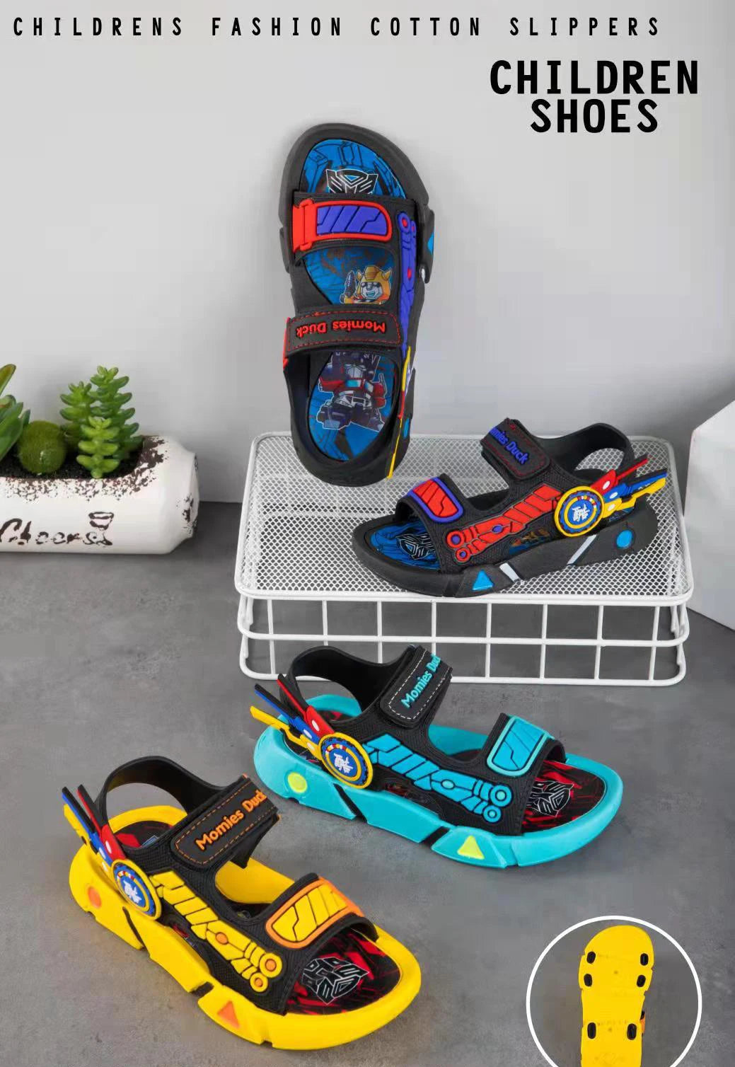 Kids' Sports Beach Shoes for Small To Big Children Summer Cool Boys' Sandals – Waterproof Plastic Fashion Korean-style