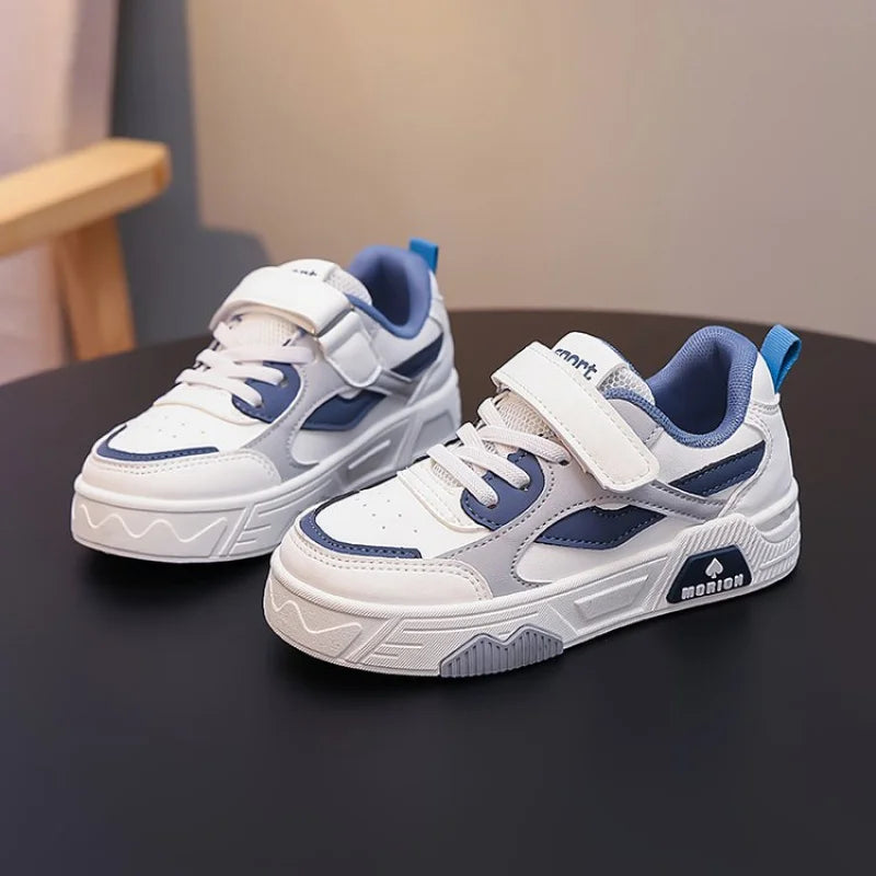Tenis Sneakers Kids Spring/Autumn New Boys Girls Sports Shoes Casual Board Shoes Leather Soft Soled Children Small White Shoes