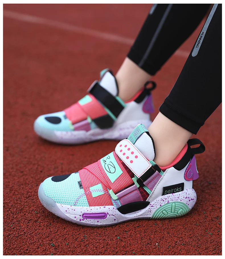 2025 New Children's Basketball Shoes For Boys Girls Non-slip Kids Sport Shoes Lightweight Outdoor Sneakers Trainers Footwear