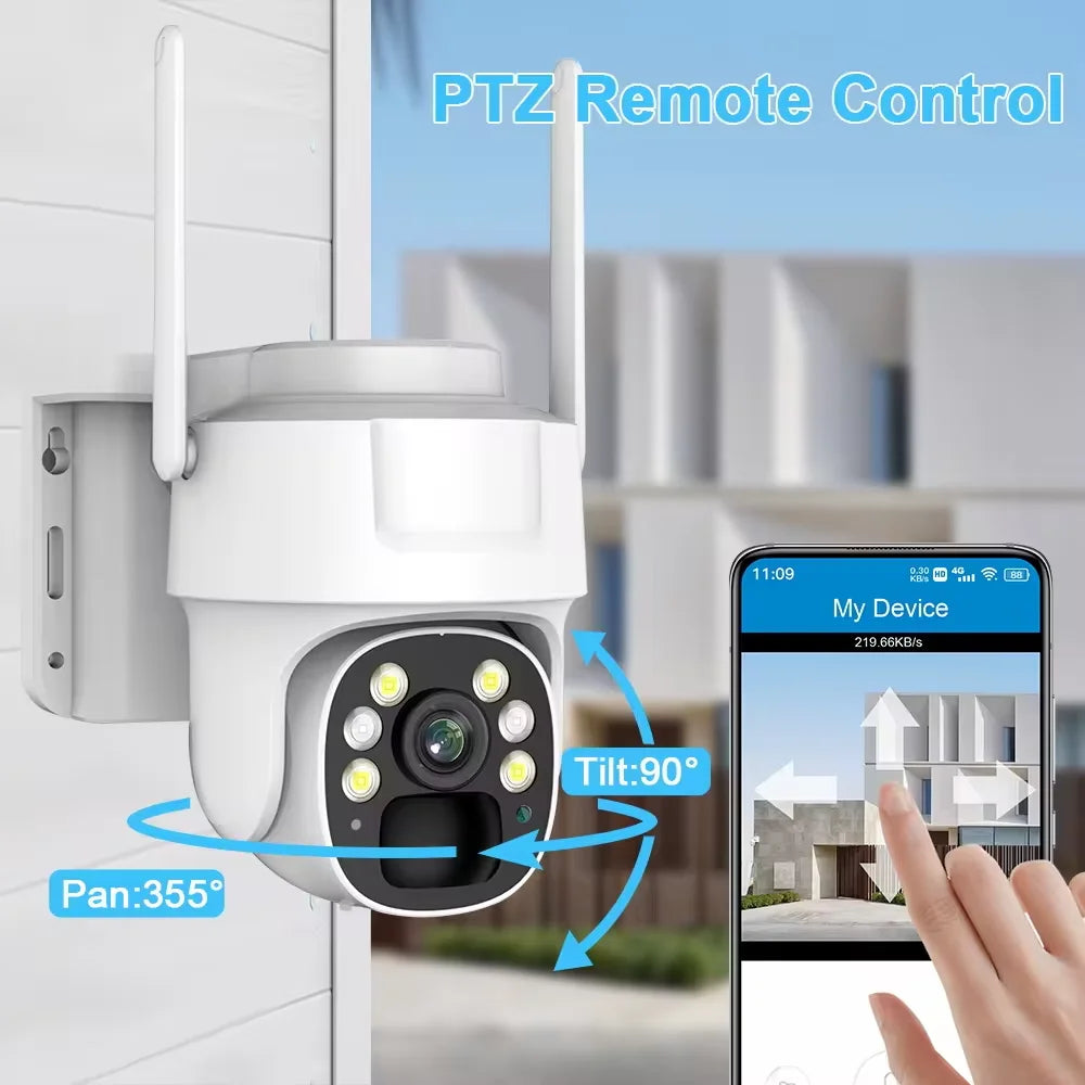 Outdoor Solar Powered Waterproof Dome Security Camera with 2.4G Wi-Fi and 8000mAh Battery factory price