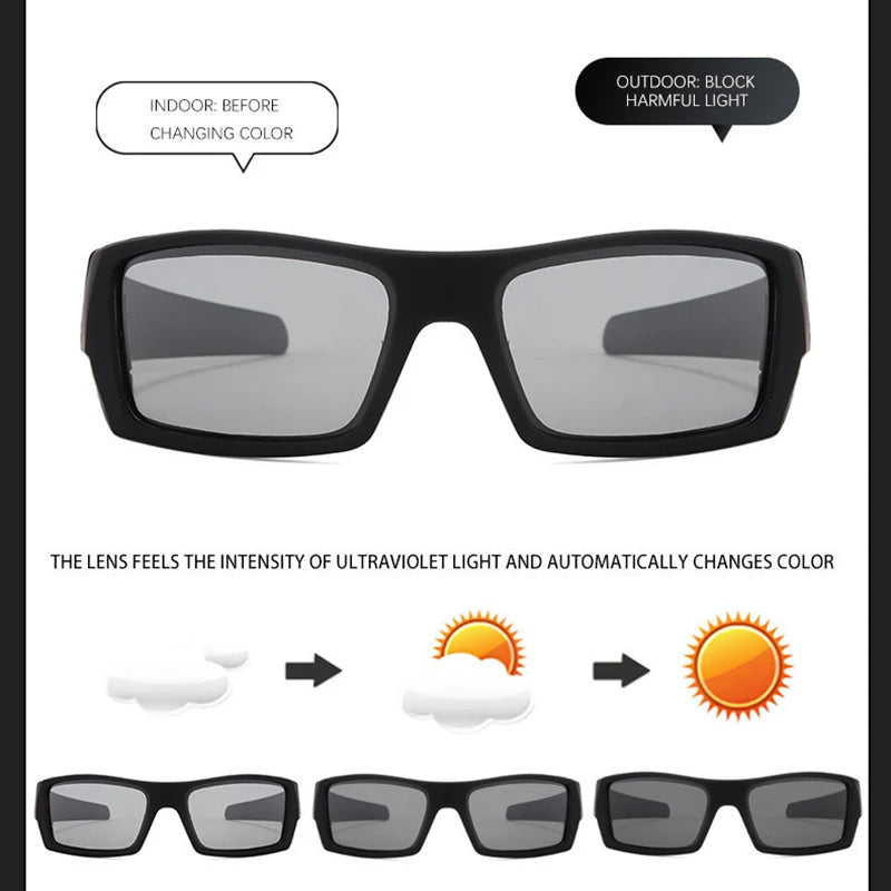 Polarized Sunglasses For Sports Sunglasses Trendy Retro Rectangular Wrap Around Vintage Uv380 Eye Protection Fishing Glasses