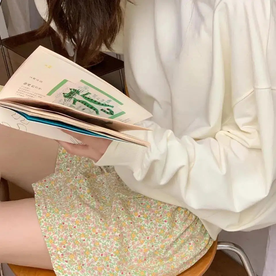 Women's High Waist Summer Shorts Floral Print Lounge Pants Loose Wide Leg Comfy Stretchy Elastic Waist Casual Athletic Home Slee