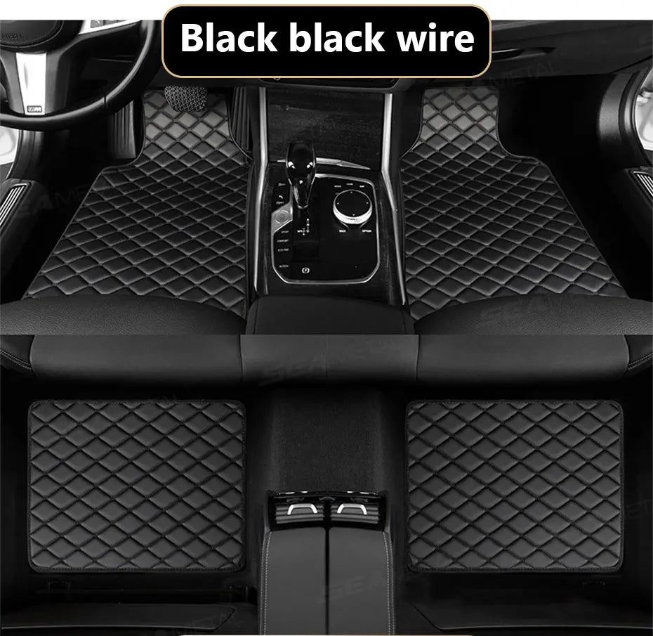 SEAMETAL 4Pcs Car Floor Mat Full Set Universal Non-Slip Auto Carpet Waterproof All-Weather Car Mat Anti Scratch Cargo Liner