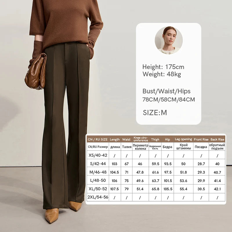 Amii Minimalist Women Pants 2025 Winter New Commuting Versatile Woman Clothes Casual Solid Color Straight Trousers 12544139