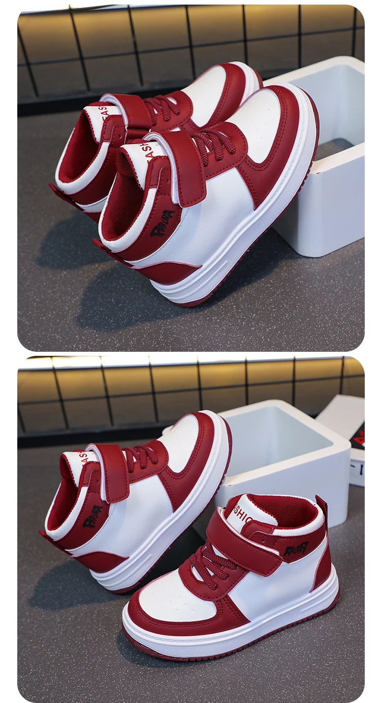 Children's Sports Shoes Spring Autumn New Boys Girls Sneakers Classics High Top Soft Breatheable Fashion Kids Basketball Shoes