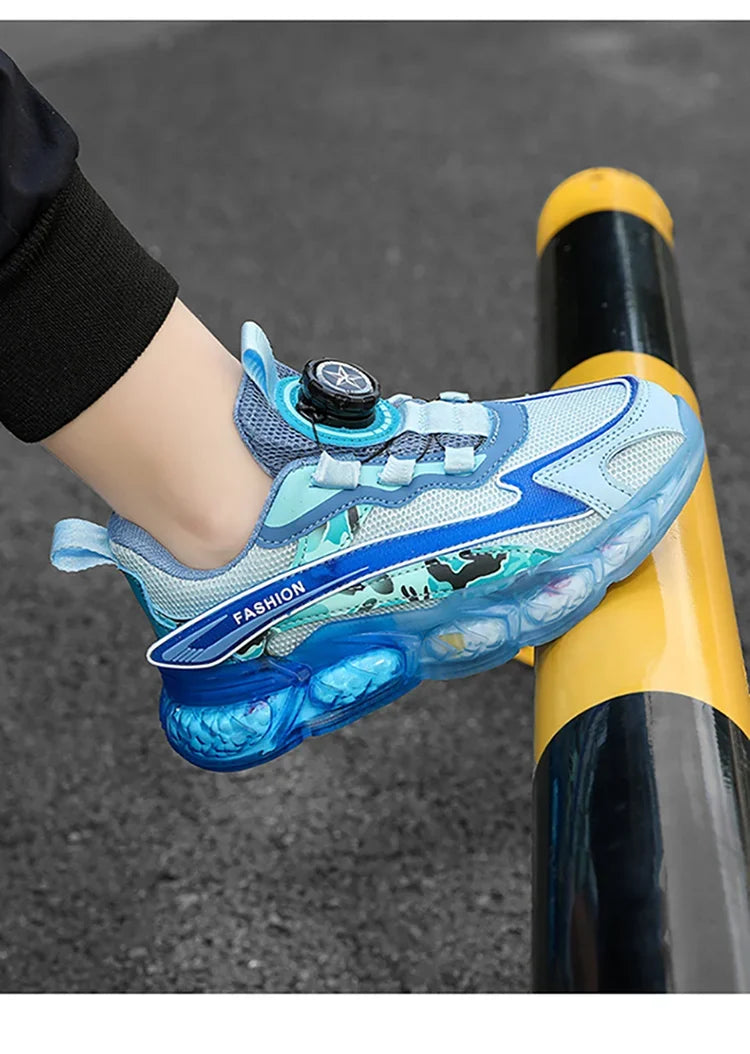 New Summer Children Sneakers Breathable 5-16Years Boys' Running Shoes New Swivel Buckle Kids Sport Shoes Outdoor Casual Trainers