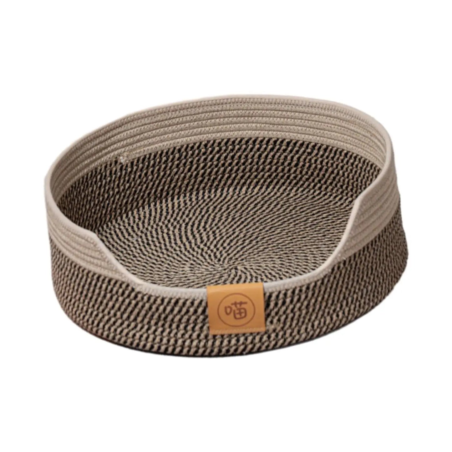 Woven Cat Bed Basket Cat Scratcher Lounge Bed Pet Accessories Breathable Durable Portable Scratch Resistant Sleeping Bed Nest